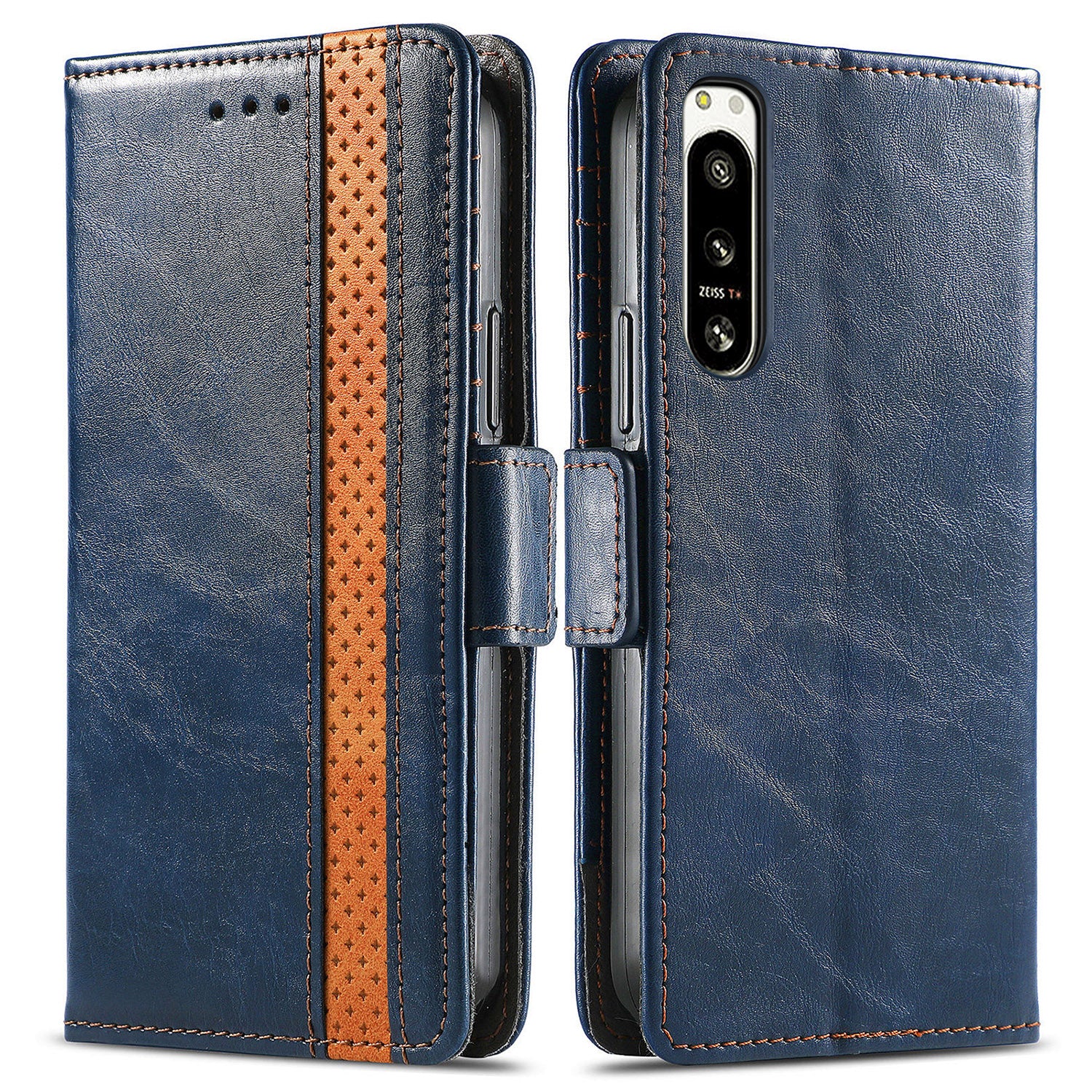 CASENEO 002 Series Anti-scratch Phone Cover for Sony Xperia 5 IV 5G Business Splicing Style RFID Blocking PU Leather TPU Phone Case Flip Wallet Stand CASENEO 002 Series Anti-scratch Phone Cover for Sony Xperia 5 IV 5G Business Splicing Style RFID Blocking PU Leather TPU Phone Case Flip Wallet Stand